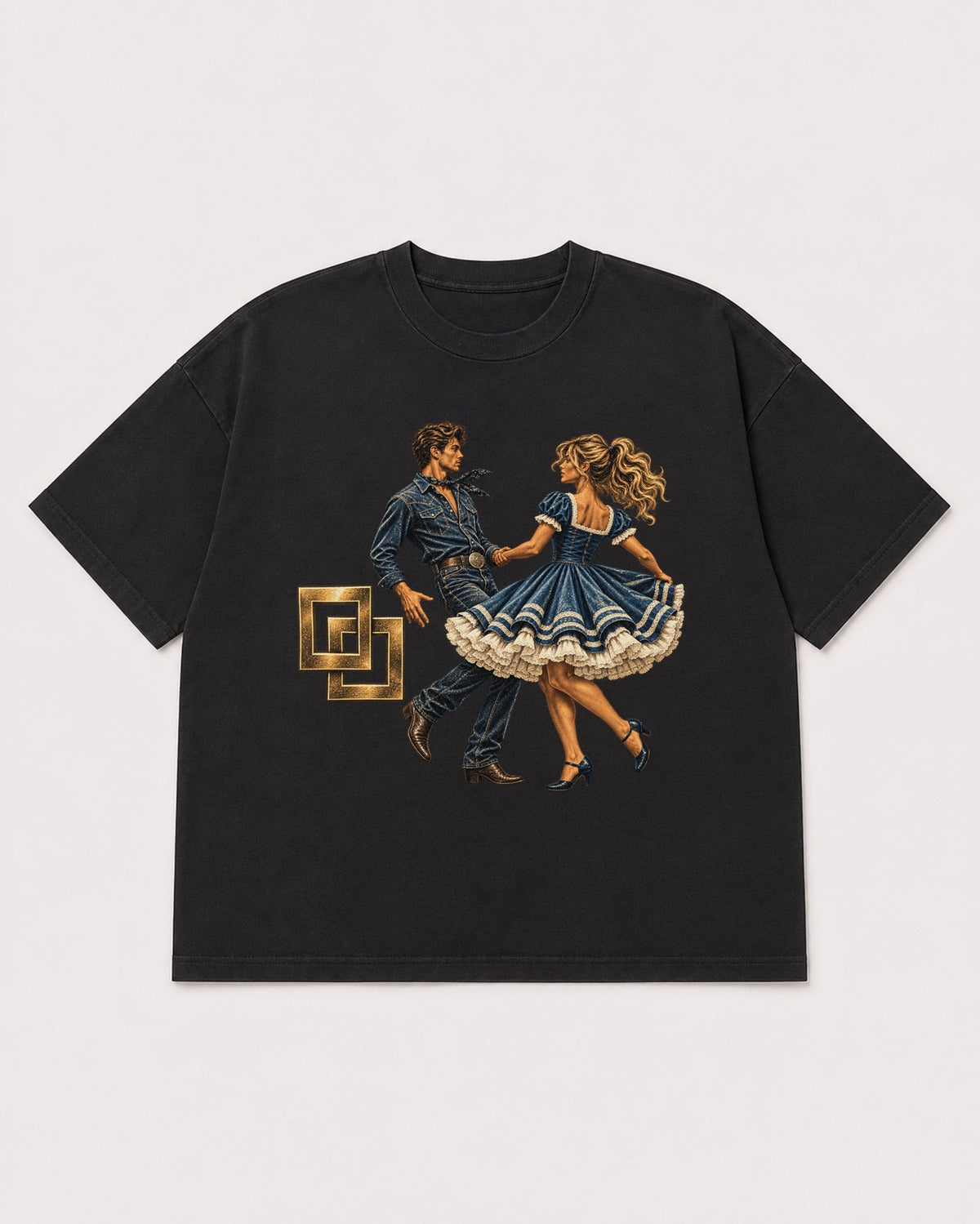 Mockup Boxy Heavyweight Tee Black product