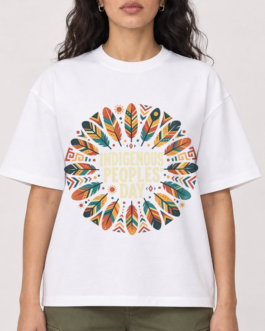 Mockup Boxy Heavyweight Tee White female close-up 07