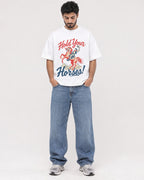 Mockup Boxy Heavyweight Tee White male full-body 07