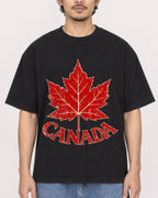 Mockup Boxy Heavyweight Tee Black male close-up 02