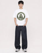 Mockup Boxy Heavyweight Tee White male full-body 01