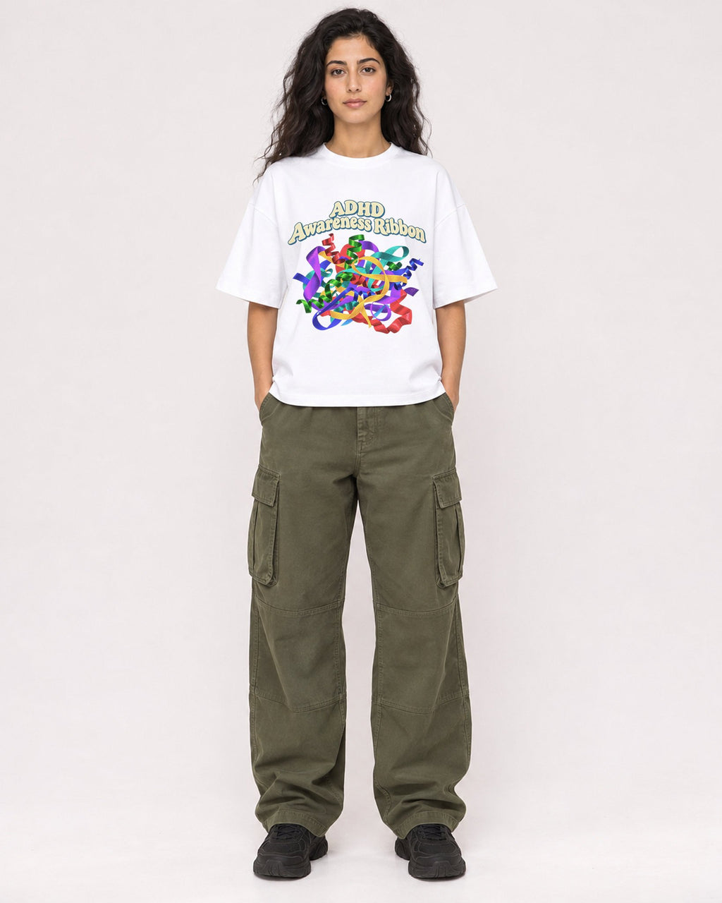 Mockup Boxy Heavyweight Tee White female full-body 07