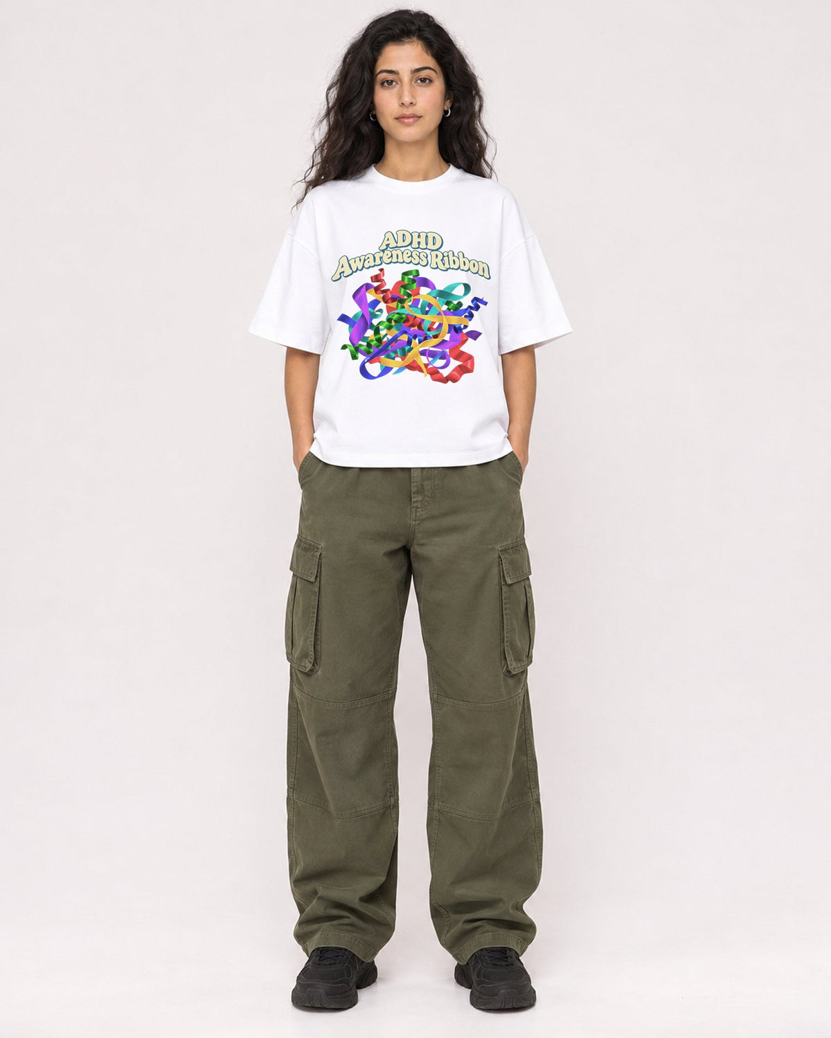 Mockup Boxy Heavyweight Tee White female full-body 07