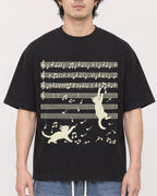 Mockup Boxy Heavyweight Tee Black male close-up 03