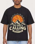 Mockup Boxy Heavyweight Tee Black male close-up 05