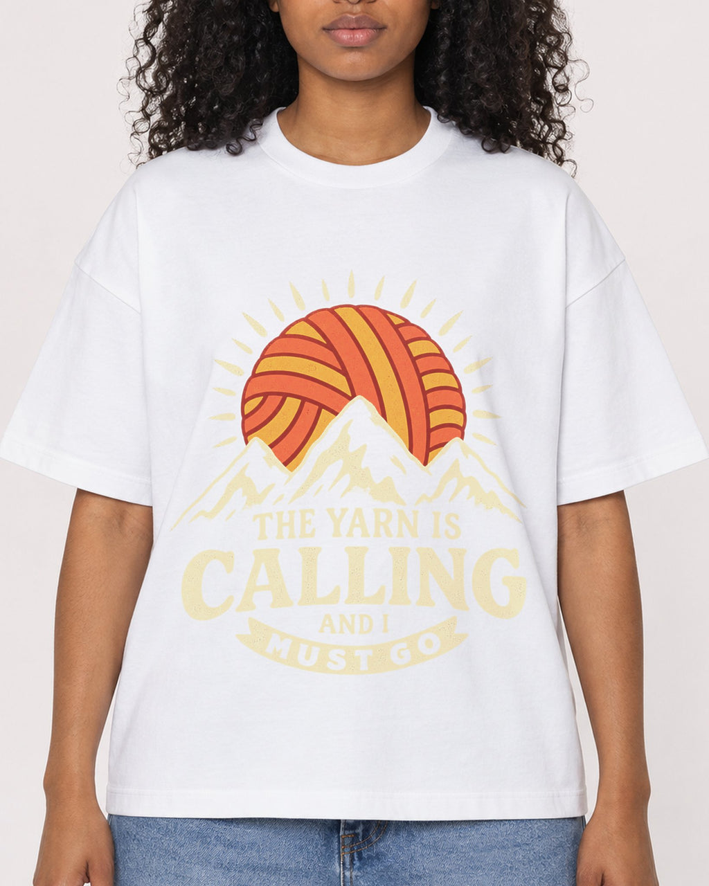 Mockup Boxy Heavyweight Tee White female close-up 05