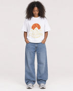 Mockup Boxy Heavyweight Tee White female full-body 05