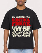 Mockup Boxy Heavyweight Tee Black male close-up 05
