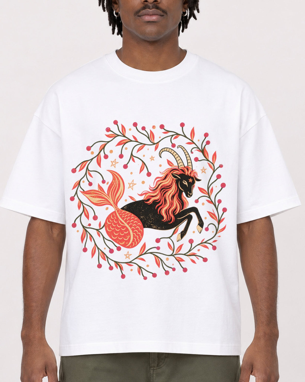 Mockup Boxy Heavyweight Tee White male close-up 04