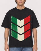 Mockup Boxy Heavyweight Tee Black male close-up 06