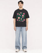 Mockup Boxy Heavyweight Tee Black male full-body 13