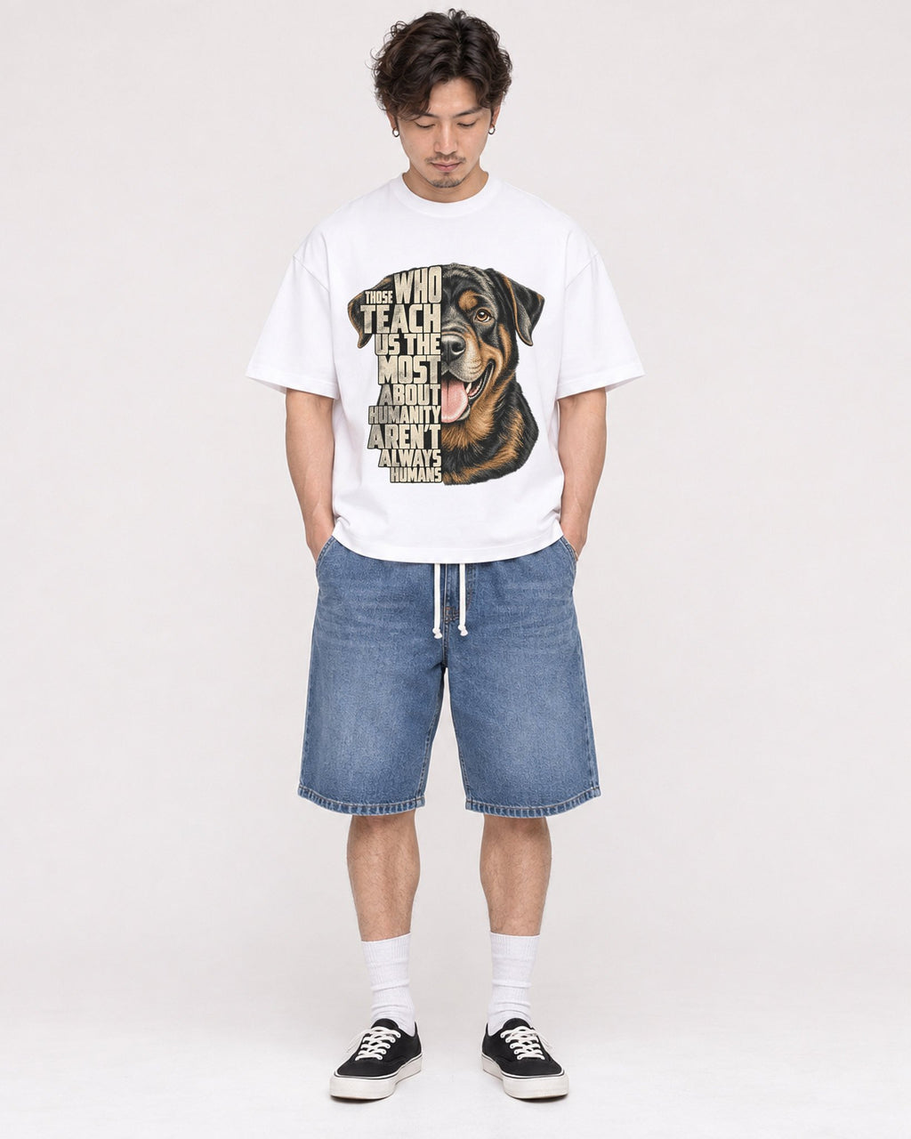 Mockup Boxy Heavyweight Tee White male full-body 03