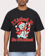 Mockup Boxy Heavyweight Tee Black male close-up 05