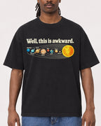Mockup Boxy Heavyweight Tee Black male close-up 34