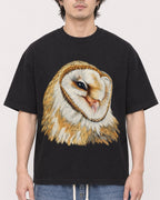 Mockup Boxy Heavyweight Tee Black male close-up 03