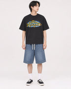 Mockup Boxy Heavyweight Tee Black male full-body 11
