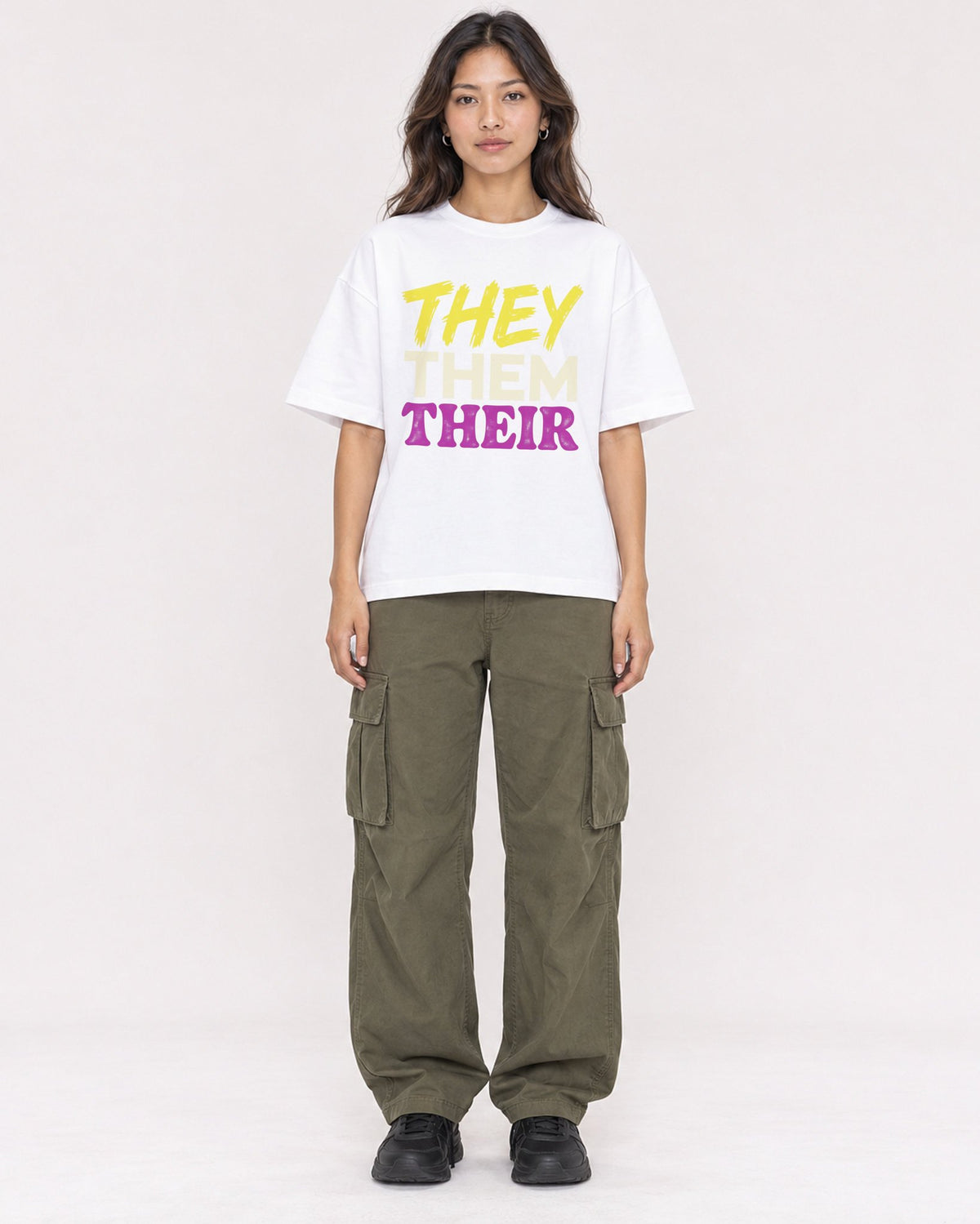 Mockup Boxy Heavyweight Tee White female full-body 02