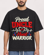 Mockup Boxy Heavyweight Tee Black male close-up 07