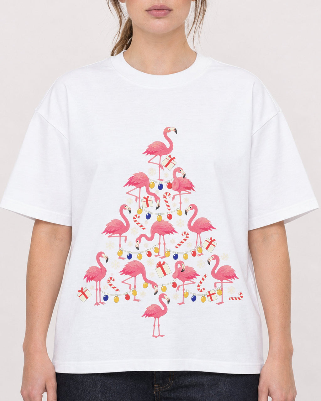 Mockup Boxy Heavyweight Tee White female close-up 29
