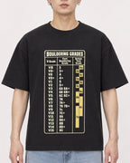 Mockup Boxy Heavyweight Tee Black male close-up 01
