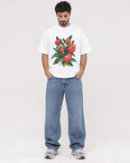 Mockup Boxy Heavyweight Tee White male full-body 07