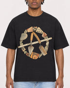 Mockup Boxy Heavyweight Tee Black male close-up 05