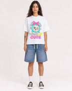 Mockup Boxy Heavyweight Tee White female full-body 06
