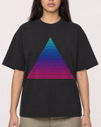Mockup Boxy Heavyweight Tee Black female close-up 46