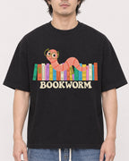 Mockup Boxy Heavyweight Tee Black male close-up 03