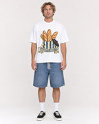Mockup Boxy Heavyweight Tee White male full-body 28