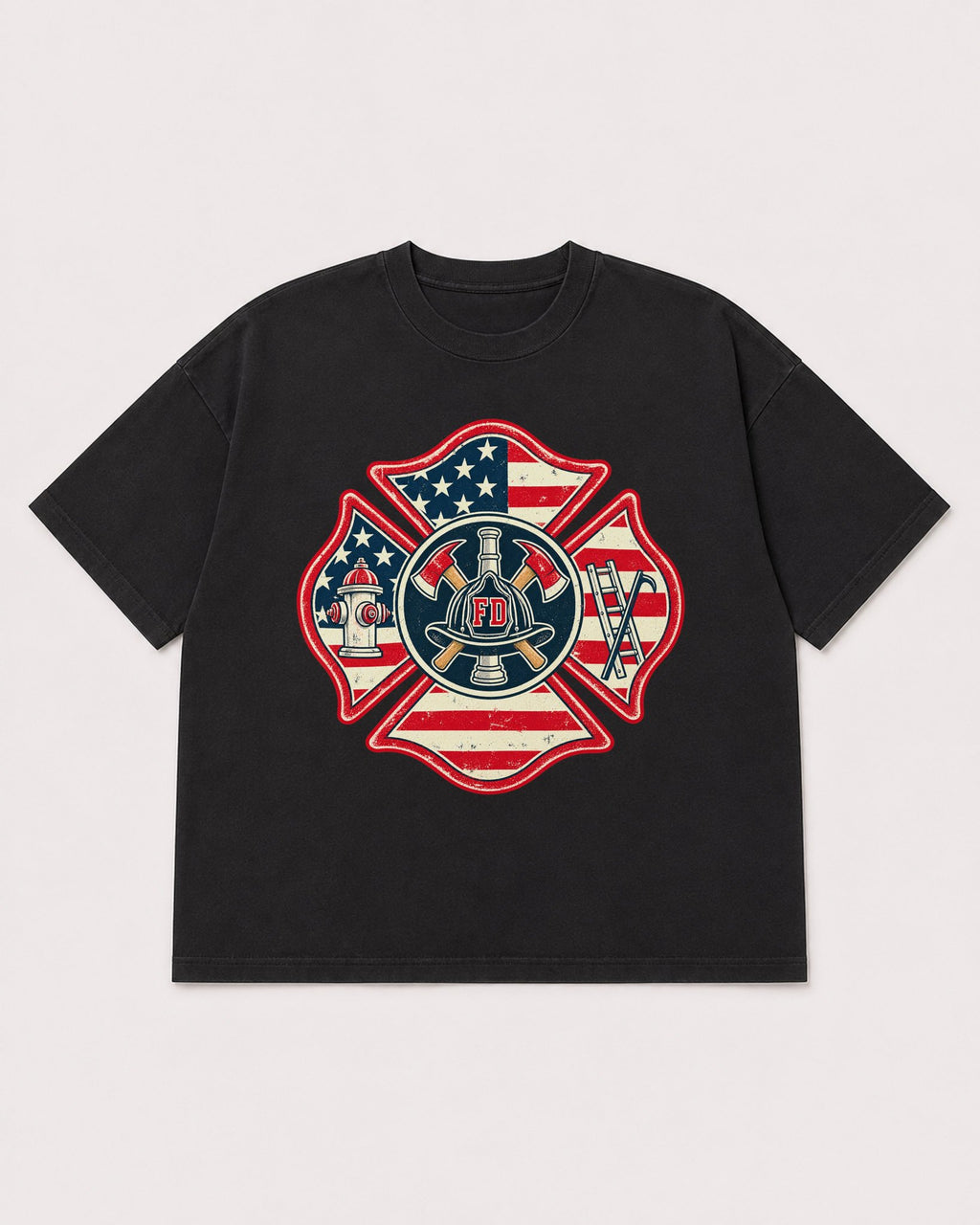 Mockup Boxy Heavyweight Tee Black product