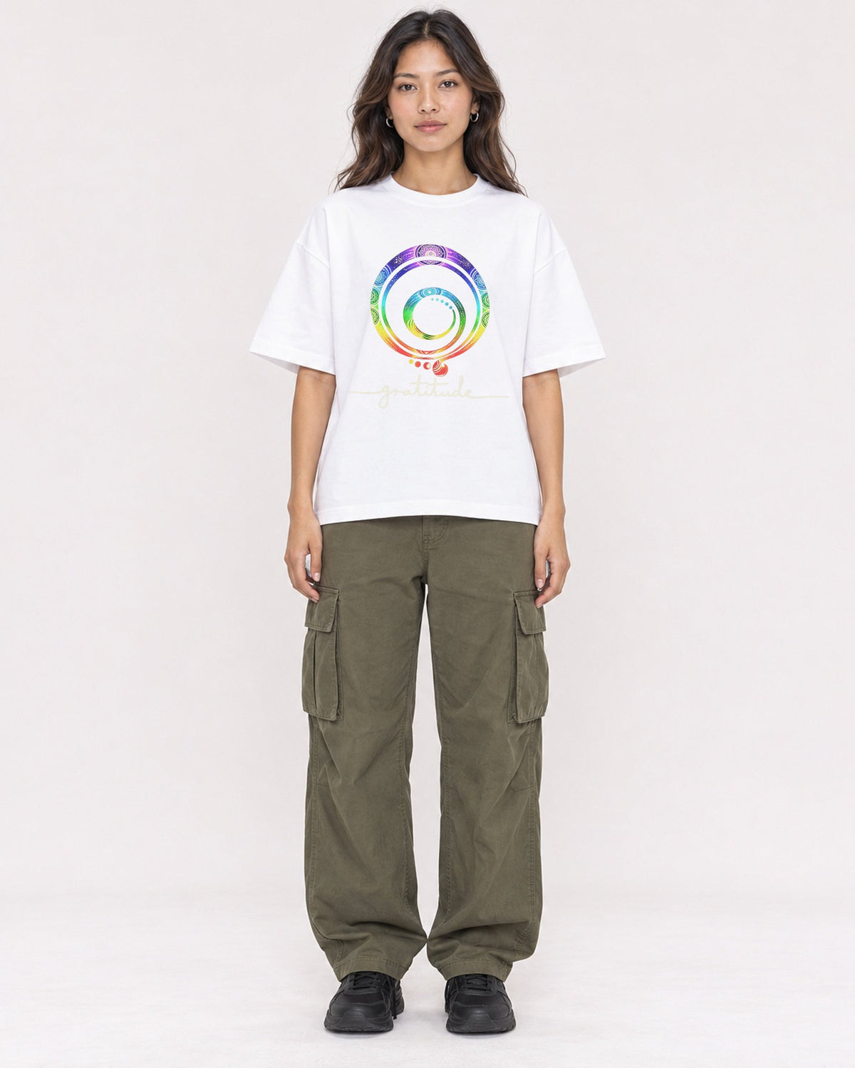 Mockup Boxy Heavyweight Tee White female full-body 02