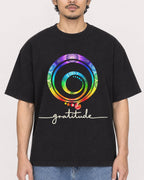 Mockup Boxy Heavyweight Tee Black male close-up 02
