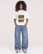 Mockup Boxy Heavyweight Tee White female full-body 05