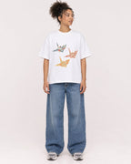 Mockup Boxy Heavyweight Tee White female full-body 20