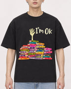 Mockup Boxy Heavyweight Tee Black male close-up 01