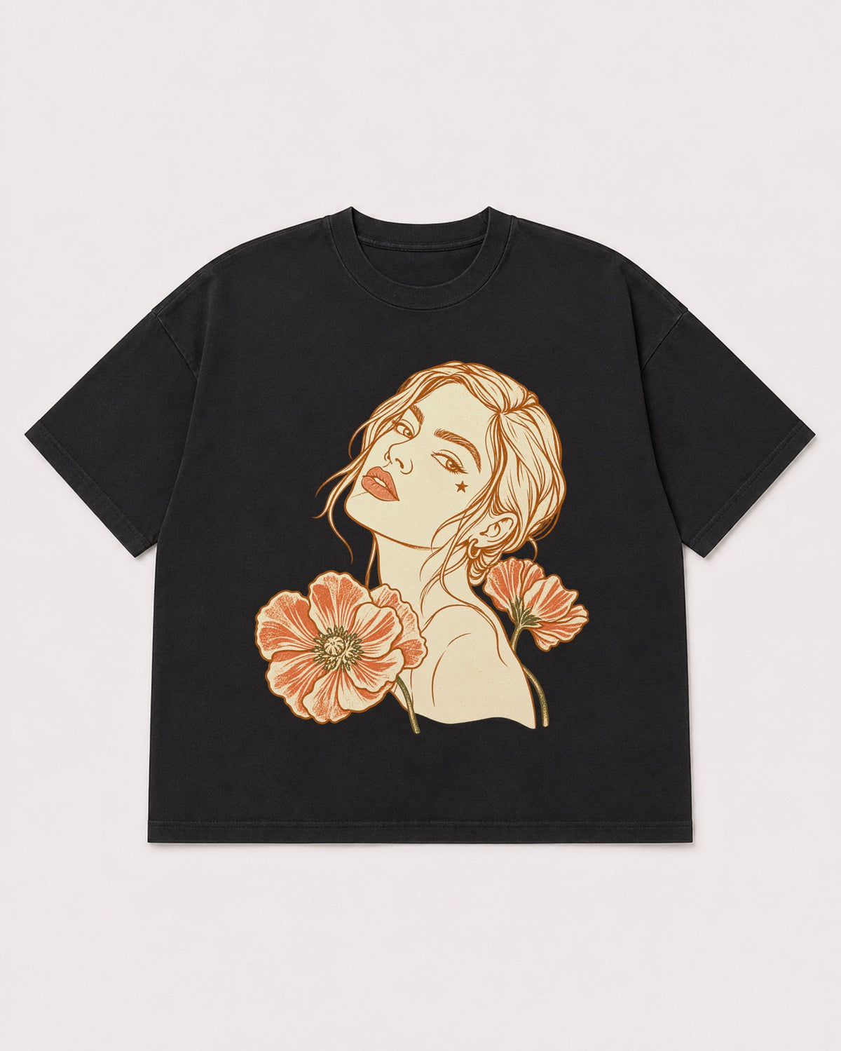 Mockup Boxy Heavyweight Tee Black product