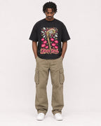 Mockup Boxy Heavyweight Tee Black male full-body 04