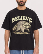 Mockup Boxy Heavyweight Tee Black male close-up 27