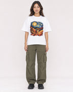 Mockup Boxy Heavyweight Tee White female full-body 02
