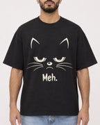 Mockup Boxy Heavyweight Tee Black male close-up 37