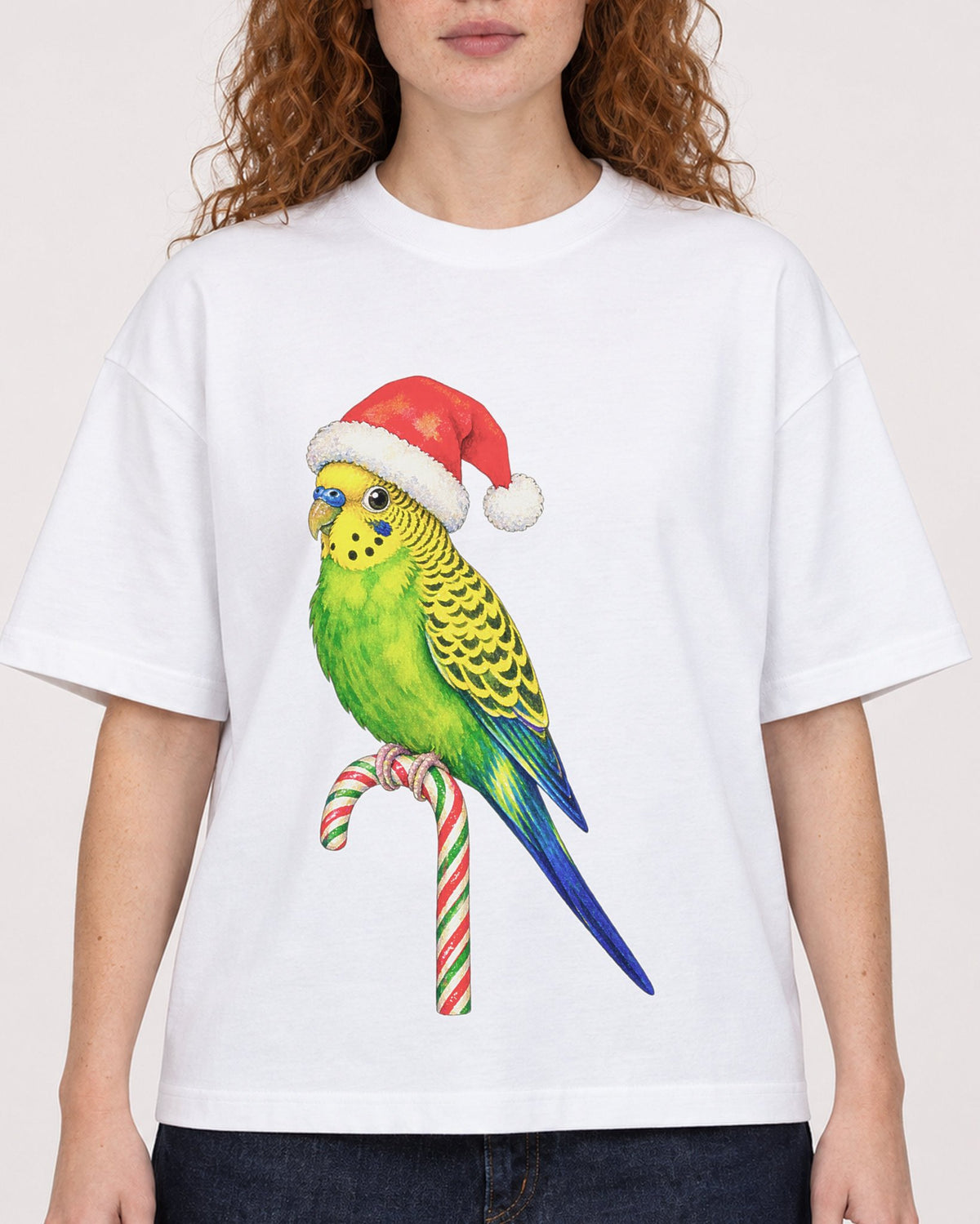 Mockup Boxy Heavyweight Tee White female close-up 09