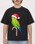 Mockup Boxy Heavyweight Tee Black male close-up 09