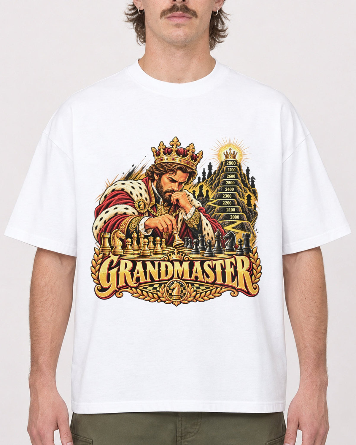 Mockup Boxy Heavyweight Tee White male close-up 29