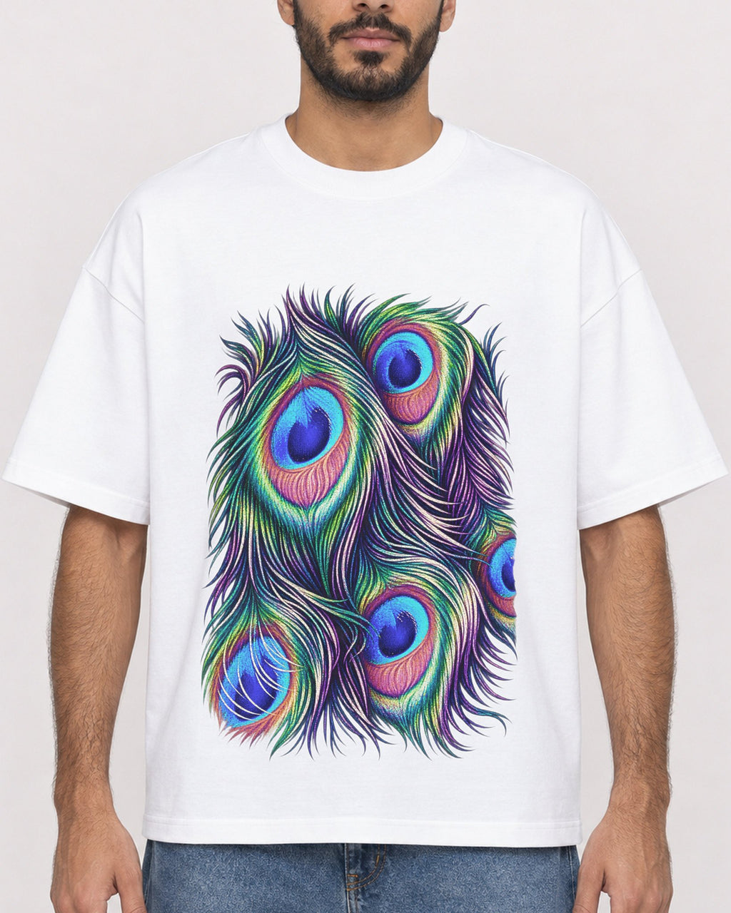 Mockup Boxy Heavyweight Tee White male close-up 07