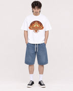 Mockup Boxy Heavyweight Tee White male full-body 23