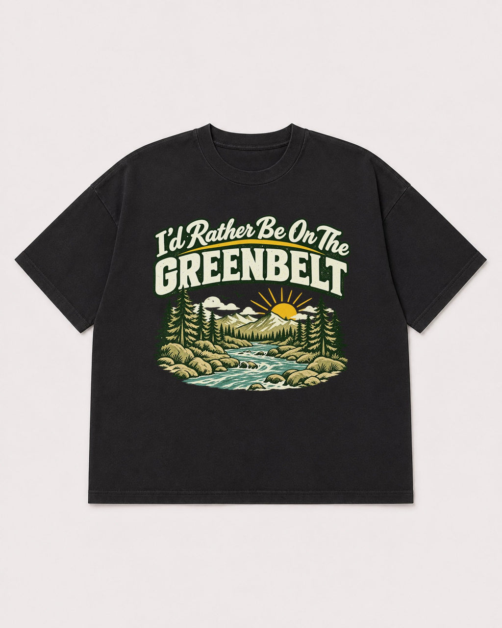 Mockup Boxy Heavyweight Tee Black product