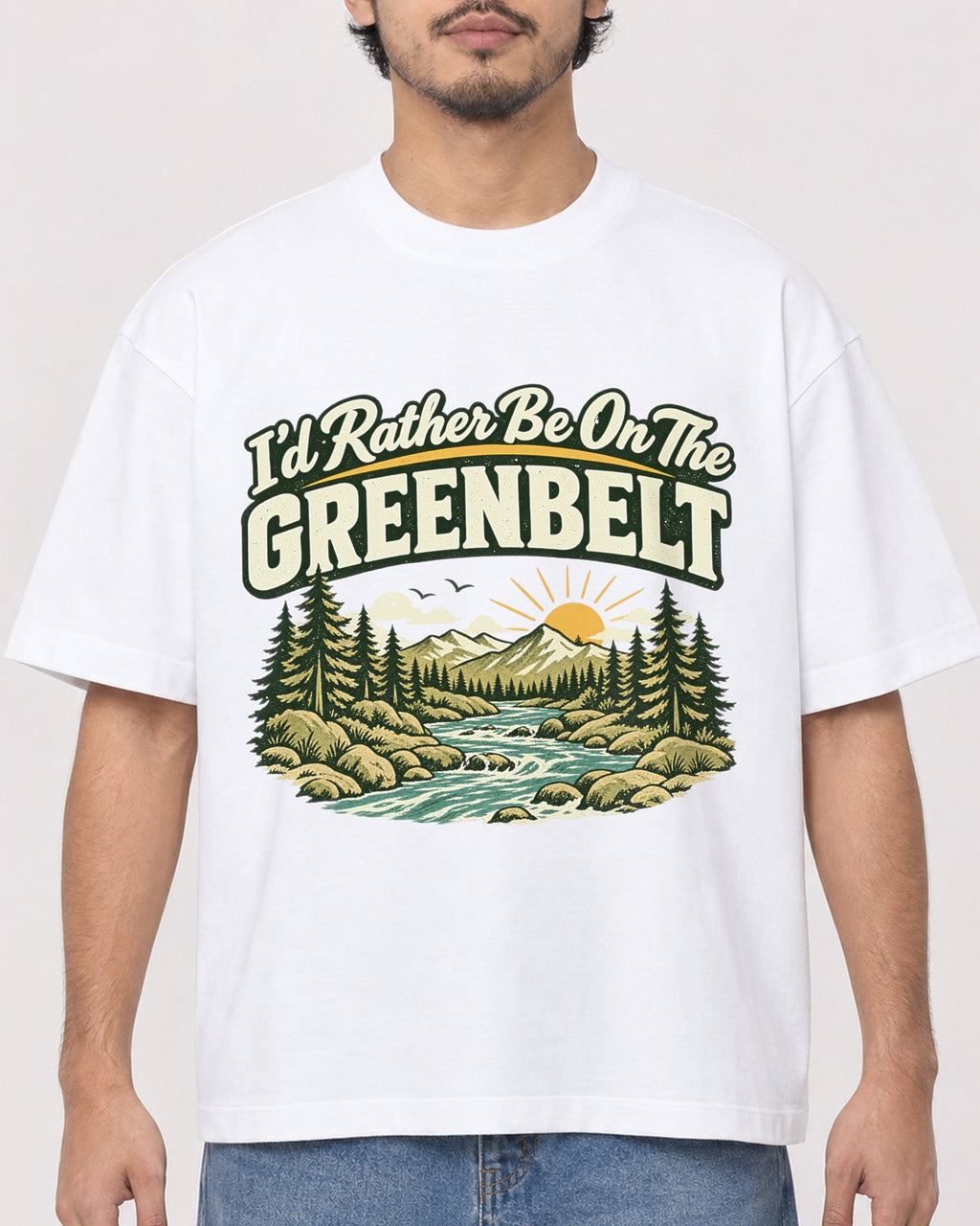 Mockup Boxy Heavyweight Tee White male close-up 02