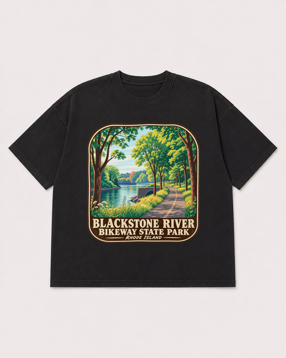 Mockup Boxy Heavyweight Tee Black product