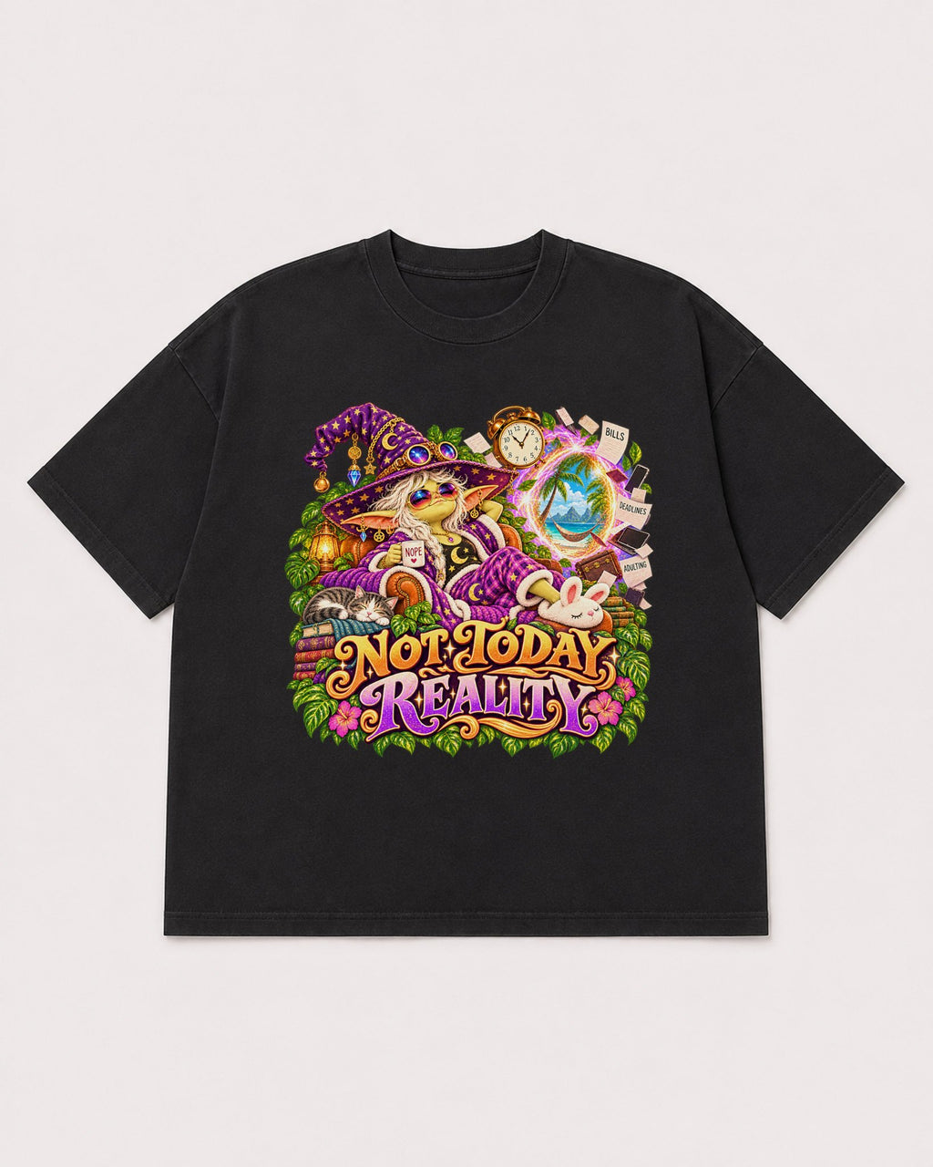 Mockup Boxy Heavyweight Tee Black product